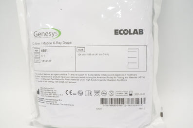 Genesys 4951 Microtek Ecolab C-Arm Mobile X-Ray Drape 41inch x 74inch (x)